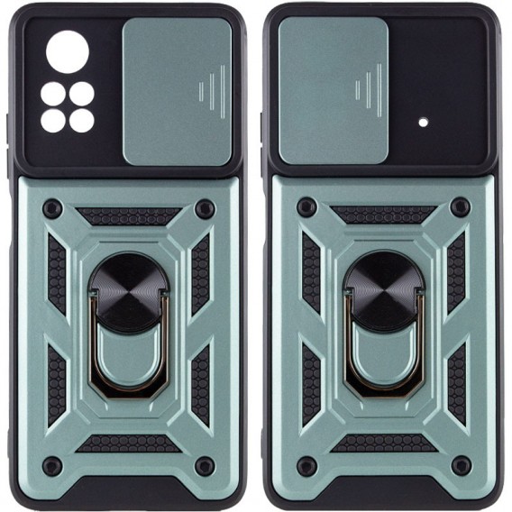 Ударостійкий чохол Camshield Serge Ring для Xiaomi Poco X4 Pro 5G Зелений