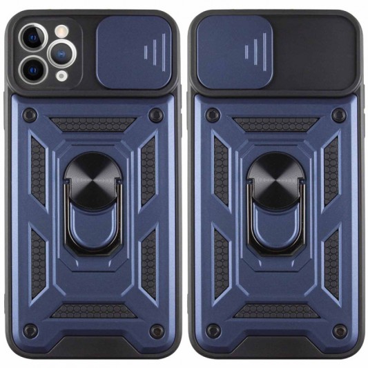Ударостійкий чохол Camshield Serge Ring для Apple iPhone 13 Pro Max (6.7") Синій - зображення 1 
