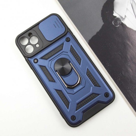 Ударостійкий чохол Camshield Serge Ring для Apple iPhone 13 Pro Max (6.7") Синій - зображення 2 