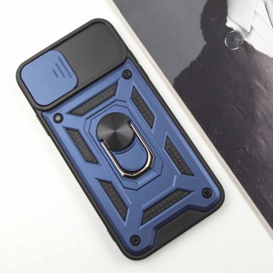 Ударостійкий чохол Camshield Serge Ring для Apple iPhone 13 Pro Max (6.7") Синій - зображення 3 