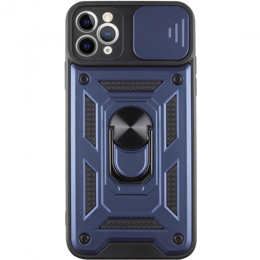 Ударостійкий чохол Camshield Serge Ring для Apple iPhone 13 Pro Max (6.7") Синій - зображення 6 