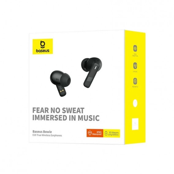 Бездротові TWS навушники Baseus Bowie E20 (A00069700) Cluster Black
