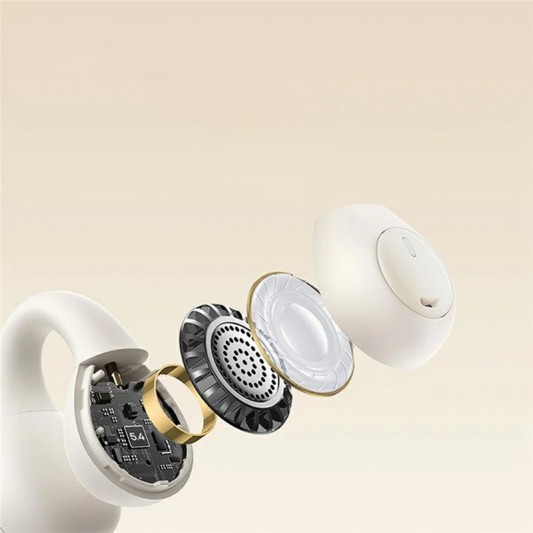 Бездротові TWS навушники Baseus OS Bass 15 Clip Open-Ear (A00079500) Stellar White - зображення 3 