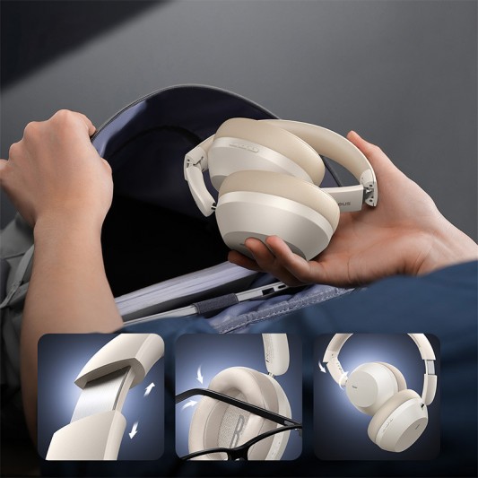 Накладные беспроводные наушники Baseus Bass 35 Max (A00070800) Stellar White - изображение 6