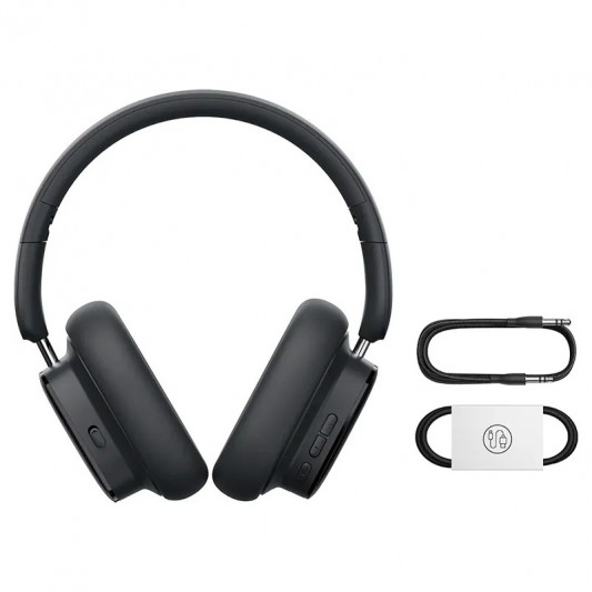 Накладные беспроводные наушники Baseus Bowie H1i Noise-Cancellation (A00050402) Cluster Black - изображение 4
