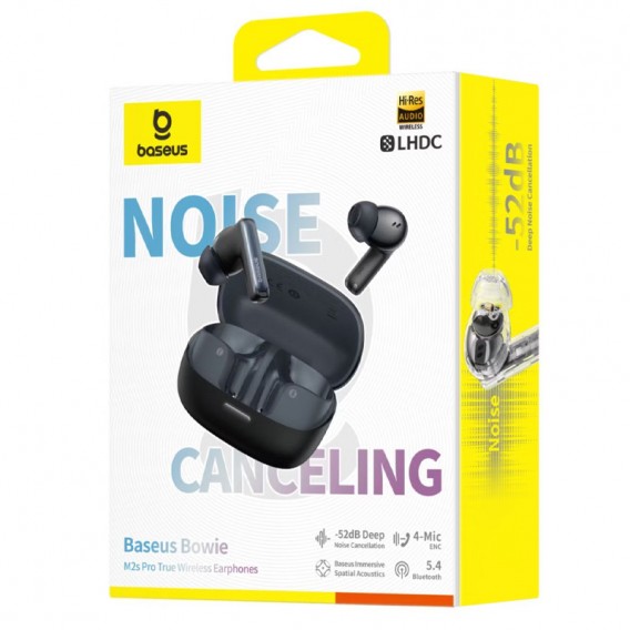 Бездротові TWS навушники Baseus OS Bowie M2s Pro (A00051801) Cosmic Black