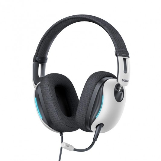 Накладные наушники Baseus OS GoPlay 1+ Max Gaming (USB-A/2m) (A00181003213-00) Moon White