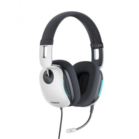 Накладные наушники Baseus OS GoPlay 1+ Max Gaming (USB-A/2m) (A00181003213-00) Moon White - изображение 2