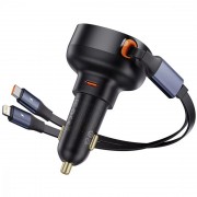 АЗП Baseus Enjoyment Pro 60W (1USB-C) + выдвижной кабель Type-C (C00057802111-01) Cluster Black