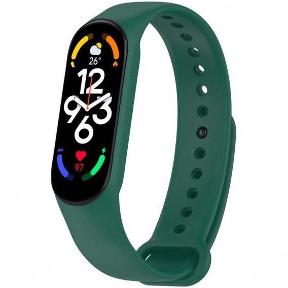 Силіконовий ремінець для Xiaomi Mi Band 7/6/5/4/3, зелений Pine Needle