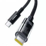 Дата кабель Baseus Gem Fast Charging Type-C 100W 1m Cluster Black