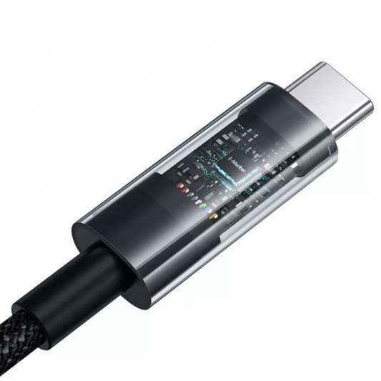 Дата кабель Baseus Gem Fast Charging Type-C to Type-C 100W (1m) (P10373000111) Cluster Black - зображення 4 