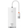 Перехідник HUB Baseus Lite серії 4в1 USB-A до USB3.0 (0,25м) Білий