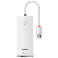 Переходник HUB Baseus Lite Series 4in1 (USB-A to USB3.0*4) (0.25m) (WKQX03) White