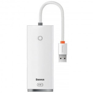 Перехідник HUB Baseus Lite Series 4in1 (USB-A to USB3.0*4) (0.25m) (WKQX03) White
