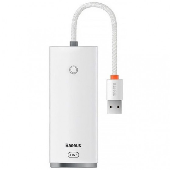Перехідник HUB Baseus Lite Series 4in1 (USB-A to USB3.0*4) (0.25m) (WKQX03) White