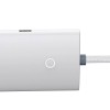 Перехідник HUB Baseus Lite серії 4в1 USB-A до USB3.0 (0,25м) Білий