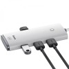 Перехідник HUB Baseus Lite серії 4в1 USB-A до USB3.0 (0,25м) Білий