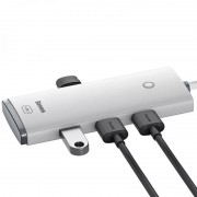 Переходник HUB Baseus Lite Series 4in1 (USB-A to USB3.0*4) 0.25m White