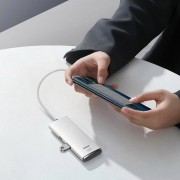 Переходник HUB Baseus Lite Series 4in1 (USB-A to USB3.0*4) 0.25m White