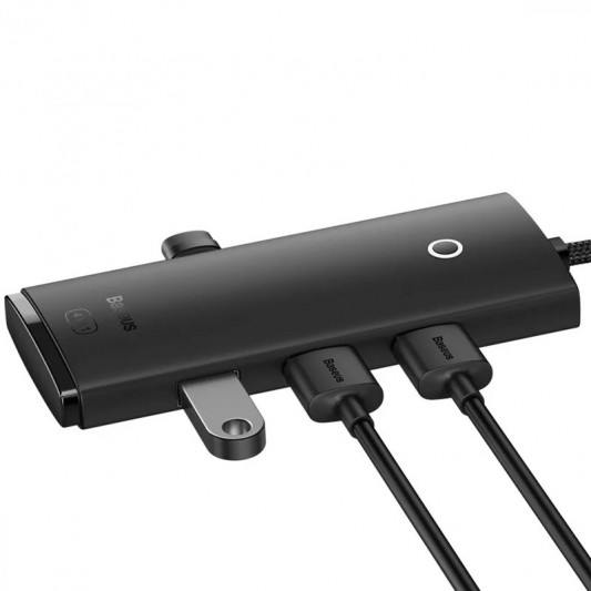 Переходник HUB Baseus Lite Series 4in1 (USB-A to USB3.0*4) (0.25m) (WKQX03) Black - изображение 3