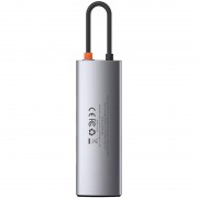 Переходник HUB Baseus 8-в-1 Type-C Metal Gleam Series Gray (CAHUB-CV0G)