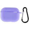 Силіконовий футляр New з карабіном для AirPods Pro, колір Бузковий
