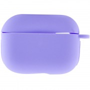 Силиконовый футляр New с карабином для Airpods Pro, цвет Сиреневый