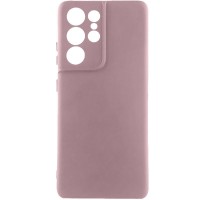 Чехол TPU GETMAN Liquid Silk Full Camera для Samsung Galaxy S21 Ultra Розовый / Pink Sand