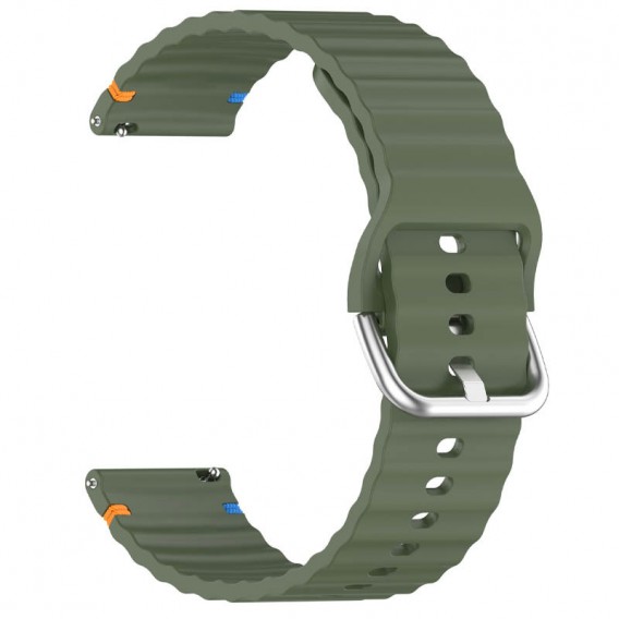Силіконовий ремінець Wavy для Smart Watch 22mm Dark Olive