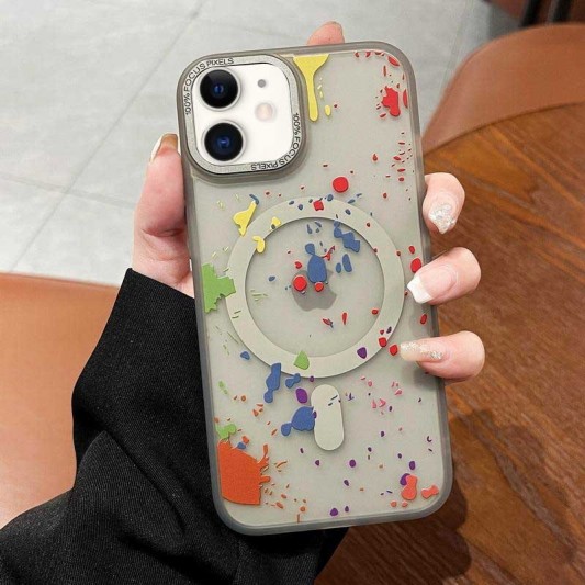 Чохол TPU+PC Flush with MagSafe для Apple iPhone 11 (6.1") Titanium grey - зображення 1 