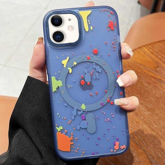 Чохол TPU+PC Flush with MagSafe для Apple iPhone 11 (6.1") Dark blue