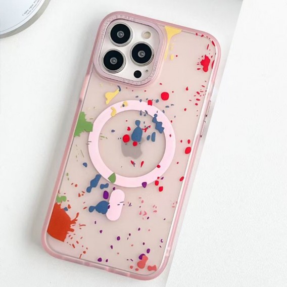 Чехол TPU+PC Flush with MagSafe для Apple iPhone 16 Pro (6.3") Baby pink