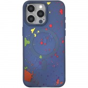 Чехол TPU+PC Flush with MagSafe для Apple iPhone 16 Pro (6.3") Dark blue