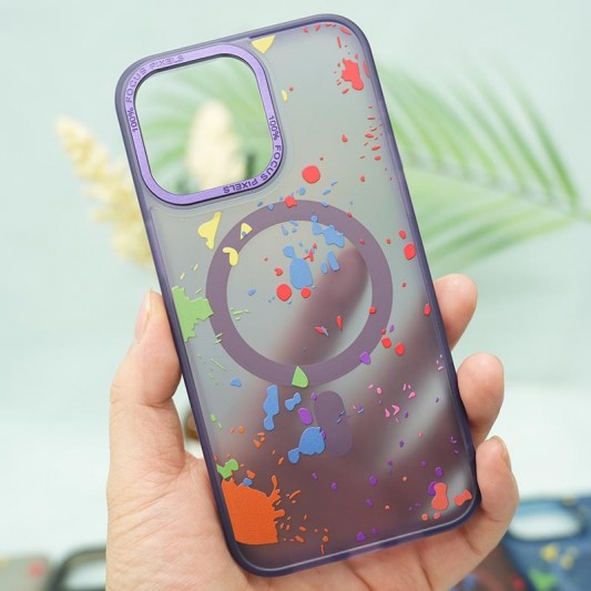 Чохол TPU+PC Flush with MagSafe для Apple iPhone 14 Pro Max (6.7") Dark purple - зображення 2 