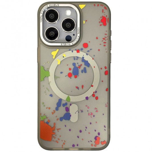 Чехол TPU+PC Flush with MagSafe для Apple iPhone 15 Pro (6.1") Titanium grey