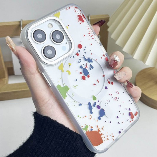 Чехол TPU+PC Flush with MagSafe для Apple iPhone 15 Pro (6.1") White - изображение 1