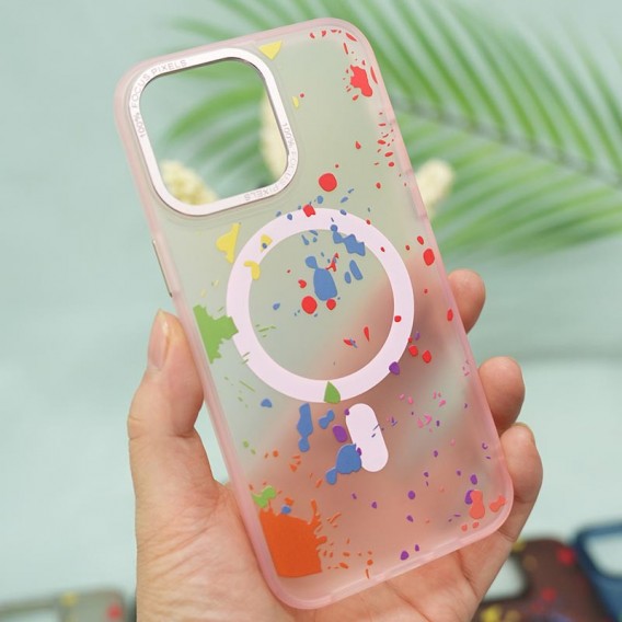 Чехол TPU+PC Flush with MagSafe для Apple iPhone 12 Pro Max (6.7") Baby pink