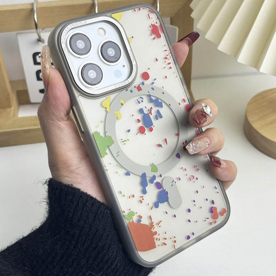 Чохол TPU+PC Flush with MagSafe для Apple iPhone 12 Pro Max (6.7") Titanium grey