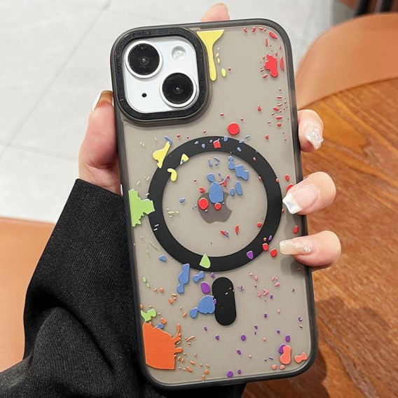 Чехол TPU+PC Flush with MagSafe для Apple iPhone 13 (6.1") Titanium black