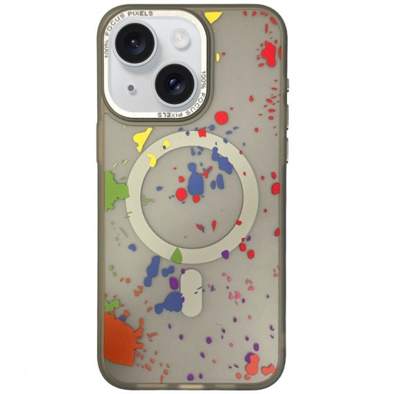 Чохол TPU+PC Flush with MagSafe для Apple iPhone 13 (6.1") Titanium grey