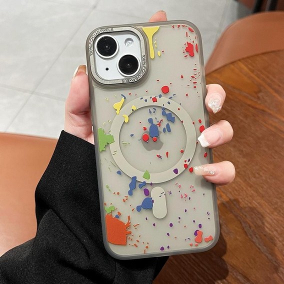 Чехол TPU+PC Flush with MagSafe для Apple iPhone 14 (6.1") Titanium grey