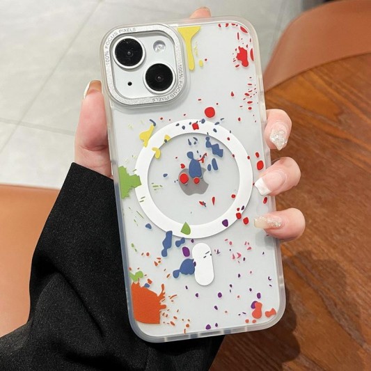 Чехол TPU+PC Flush with MagSafe для Apple iPhone 14 (6.1") White - изображение 1