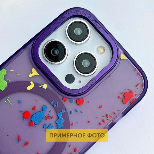 Чехол TPU+PC Flush with MagSafe для Apple iPhone 16 (6.1") Dark purple - изображение 1