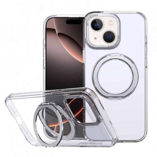 Чехол TPU+PC Empire с MagSafe and Ring для iPhone 13 / 14 (6.1") Clear