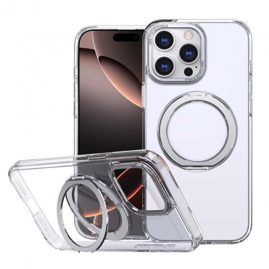 Чехол TPU+PC Empire с MagSafe and Ring для Apple iPhone 15 Pro (6.1") Clear