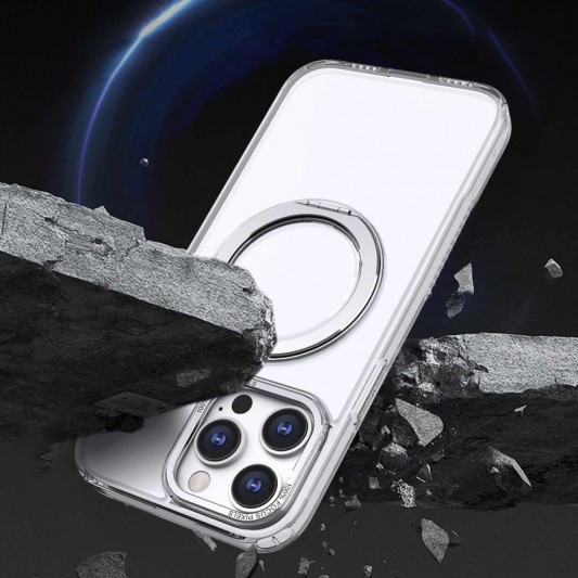 Чехол TPU+PC Empire с MagSafe and Ring для Apple iPhone 15 Pro (6.1") Clear - изображение 2