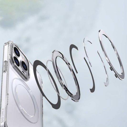 Чехол TPU+PC Empire с MagSafe and Ring для Apple iPhone 15 Pro (6.1") Clear - изображение 4