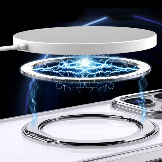 Чехол TPU+PC Empire с MagSafe and Ring для Apple iPhone 15 Pro (6.1") Clear - изображение 5