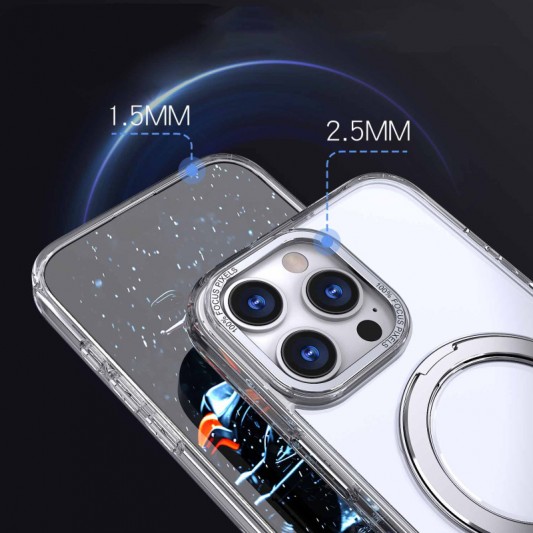 Чехол TPU+PC Empire с MagSafe and Ring для Apple iPhone 15 Pro (6.1") Clear - изображение 6